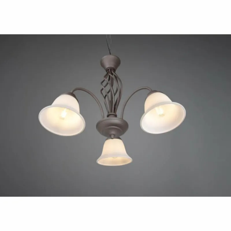Luminaires Trio Lustre Trio-Leuchten Rustica Rouille, 3 lumières