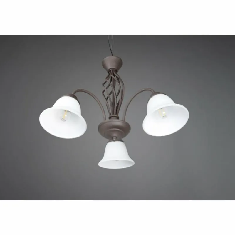 Luminaires Trio Lustre Trio-Leuchten Rustica Rouille, 3 lumières