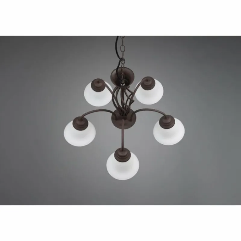 Luminaires Trio Lustre Trio-Leuchten Rustica Rouille, 5 lumières
