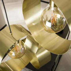 Lampes Dorées-hofstein lustre Vegas Or, 3 lumières