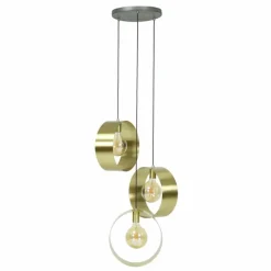 Lampes Dorées-hofstein lustre Vegas Or, 3 lumières