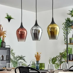 Lampes Dorées-hofstein Lutarp Suspension, Suspension Noir, 3 lumières