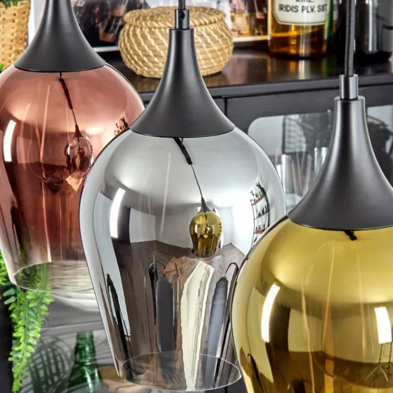 Lampes Dorées-hofstein Lutarp Suspension, Suspension Noir, 3 lumières