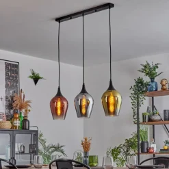 Lampes Dorées-hofstein Lutarp Suspension, Suspension Noir, 3 lumières