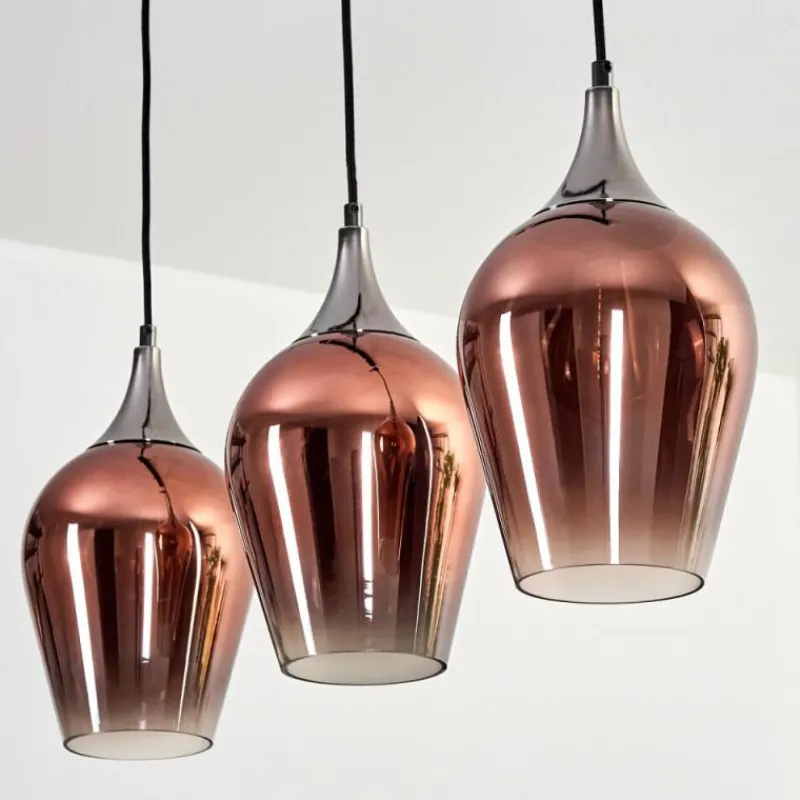 hofstein Lutarp Suspension, Suspension Chrome, Noir, 3 lumières