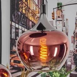 hofstein Lutarp Suspension, Suspension Chrome, Noir, 3 lumières