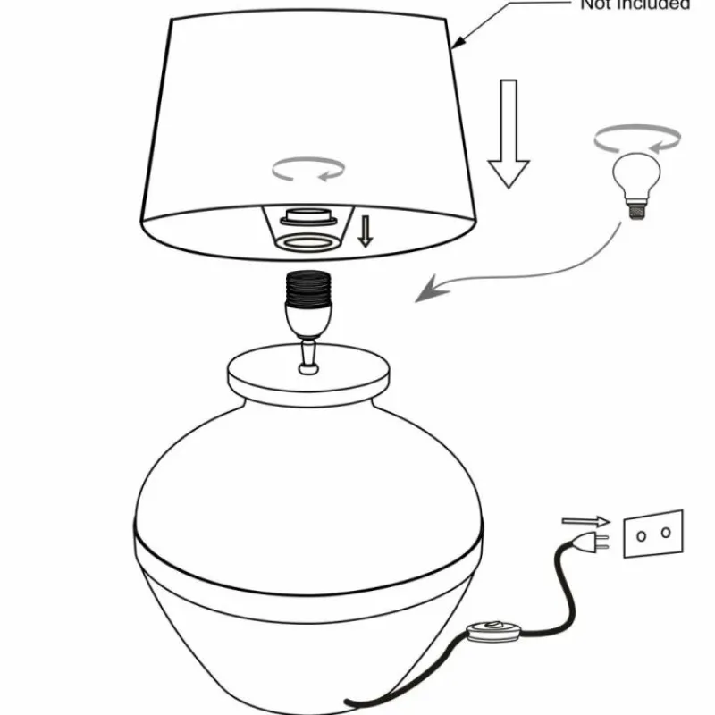 Luminaires Steinhauer Lyons Lampe à poser Noir, 1 lumière* Lampes À Poser