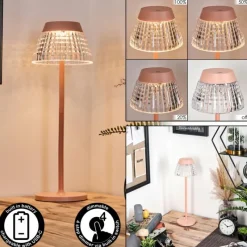 hofstein Macos Lampe de bureau, Lampe à poser, Liseuse LED Rose, 1 lumière