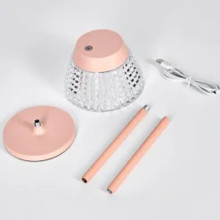 hofstein Macos Lampe de bureau, Lampe à poser, Liseuse LED Rose, 1 lumière