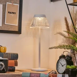 hofstein Macos Lampe de bureau, Lampe à poser, Liseuse LED Blanc, 1 lumière* Éclairage Led