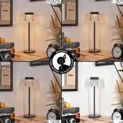 hofstein Macos Lampe de bureau, Lampe à poser, Liseuse LED Anthracite, 1 lumière