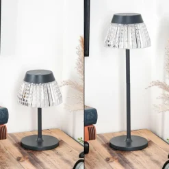 hofstein Macos Lampe de bureau, Lampe à poser, Liseuse LED Anthracite, 1 lumière