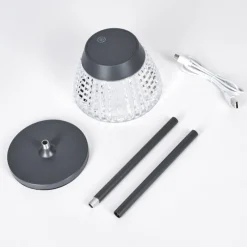 hofstein Macos Lampe de bureau, Lampe à poser, Liseuse LED Anthracite, 1 lumière