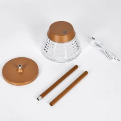 hofstein Macos Lampe de bureau, Lampe à poser, Liseuse LED Rouille, 1 lumière* Éclairage Led