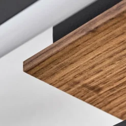 hofstein Macos Plafonnier, Spot de plafond LED Brun, Couleur bois, Noir, 1 lumière