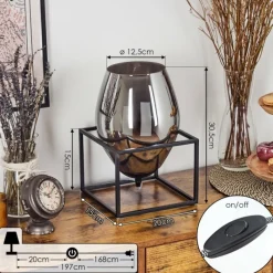 hofstein Magleby Lampe à poser Noir, 1 lumière