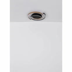 Lampes En Bois-Luminaires Globo Lighting Maika Plafonnier LED Noir, 1 lumière