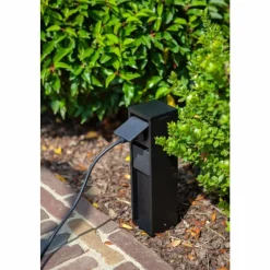 Luminaires Lutec Mains Prises électriques d'extérieur Noir