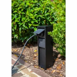 Luminaires Lutec Mains Prises électriques d'extérieur Noir