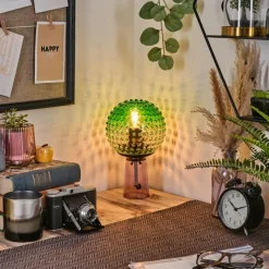 hofstein Maiorca Lampe à poser Lila, Noir, 1 lumière