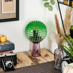 hofstein Maiorca Lampe à poser Lila, Noir, 1 lumière