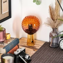 hofstein Maiorca Lampe à poser Orange, Noir, 1 lumière