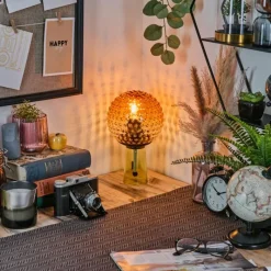 hofstein Maiorca Lampe à poser Vert, Noir, 1 lumière