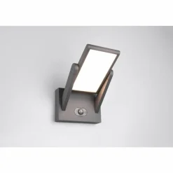 Luminaires Trio Malawi Applique murale LED Anthracite, 1 lumière, Détecteur de mouvement