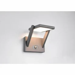 Luminaires Trio Malawi Applique murale LED Anthracite, 1 lumière, Détecteur de mouvement