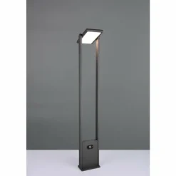 Luminaires Trio Malawi Lampadaire d'extérieur LED Anthracite, 1 lumière, Détecteur de mouvement