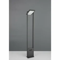Luminaires Trio Malawi Lampadaire d'extérieur LED Anthracite, 1 lumière, Détecteur de mouvement