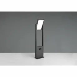 Luminaires Trio Malawi Lampadaire d'extérieur LED Anthracite, 1 lumière, Détecteur de mouvement