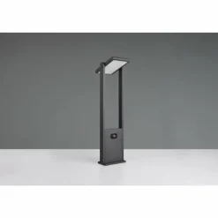 Luminaires Trio Malawi Lampadaire d'extérieur LED Anthracite, 1 lumière, Détecteur de mouvement