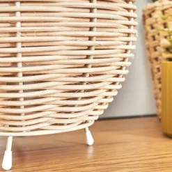 Style Boho-Chic-hofstein Malpica Lampe à poser Beige, 1 lumière