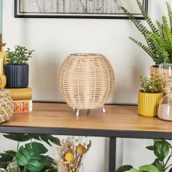 Style Boho-Chic-hofstein Malpica Lampe à poser Beige, 1 lumière