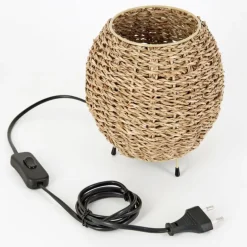 Style Boho-Chic-hofstein Malpica Lampe à poser Beige, 1 lumière