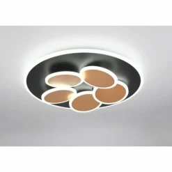 Lampes Dorées-Luminaires Trio Mandala Plafonnier LED Noir doré, 1 lumière, Télécommandes