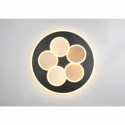 Lampes Dorées-Luminaires Trio Mandala Plafonnier LED Noir doré, 1 lumière, Télécommandes