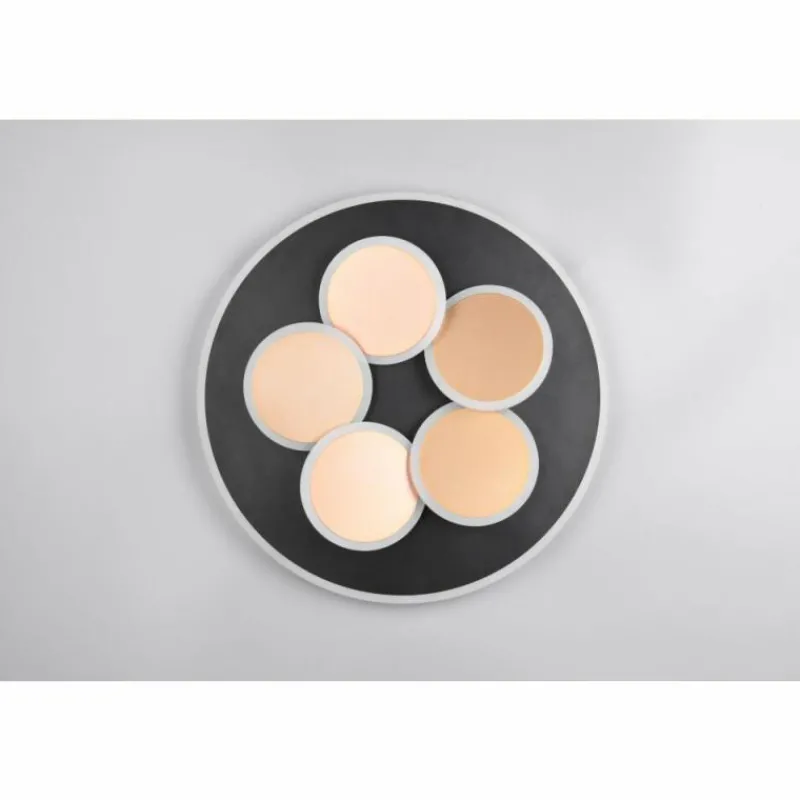 Lampes Dorées-Luminaires Trio Mandala Plafonnier LED Noir doré, 1 lumière, Télécommandes