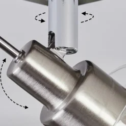 hofstein Maren Plafonnier, Spot de plafond LED Chrome, Nickel mat, 3 lumières