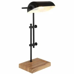 Lampes En Bois-Luminaires Globo Lighting Marid Lampe à poser Écru, Noir, 1 lumière