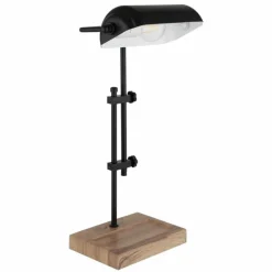 Lampes En Bois-Luminaires Globo Lighting Marid Lampe à poser Écru, Noir, 1 lumière