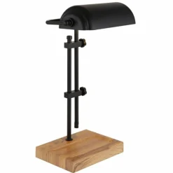 Lampes En Bois-Luminaires Globo Lighting Marid Lampe à poser Écru, Noir, 1 lumière