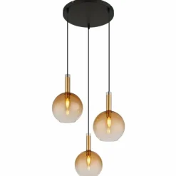 Luminaires Globo Lighting Marinella Suspension Noir, 3 lumières