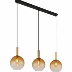 Luminaires Globo Lighting Marinella Suspension Noir, 3 lumières