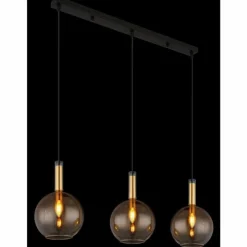Luminaires Globo Lighting Marinella Suspension Noir, 3 lumières