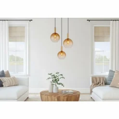 Luminaires Globo Lighting Marinella Suspension Noir, 3 lumières