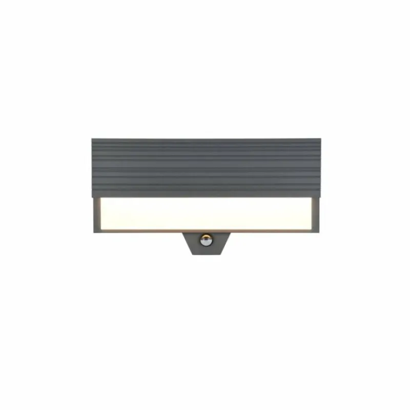 Luminaires Trio MARIZA Applique murale LED Anthracite, 1 lumière, Détecteur de mouvement