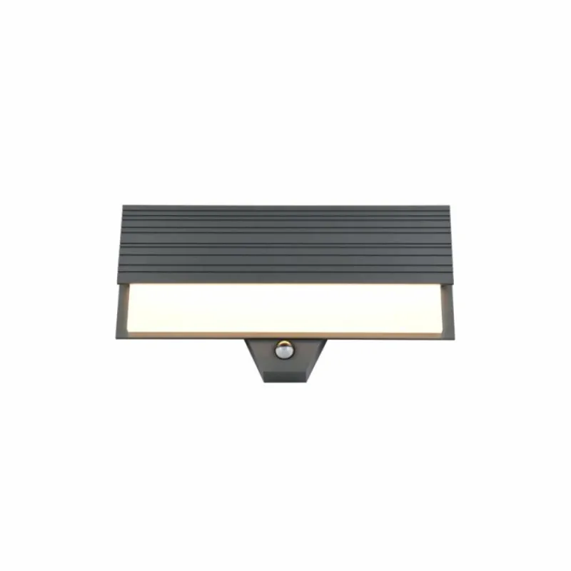 Luminaires Trio MARIZA Applique murale LED Anthracite, 1 lumière, Détecteur de mouvement