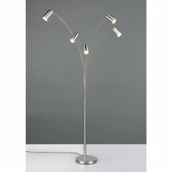 Luminaires Trio Marley Lampadaire Nickel mat, 5 lumières* Lampadaires Et Lampes Sur Pied